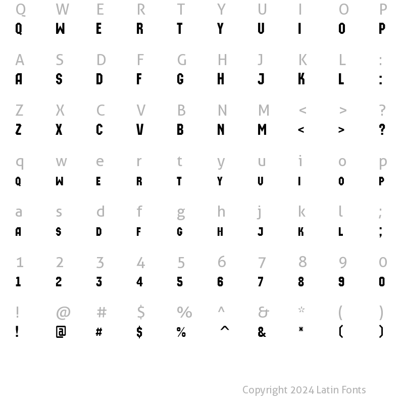 Character Map of a_MachinaOrtoCaps Medium