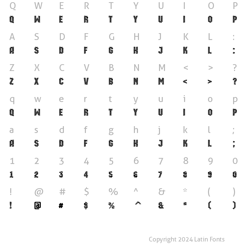 Character Map of a_MachinaOrtoDgStr Bold