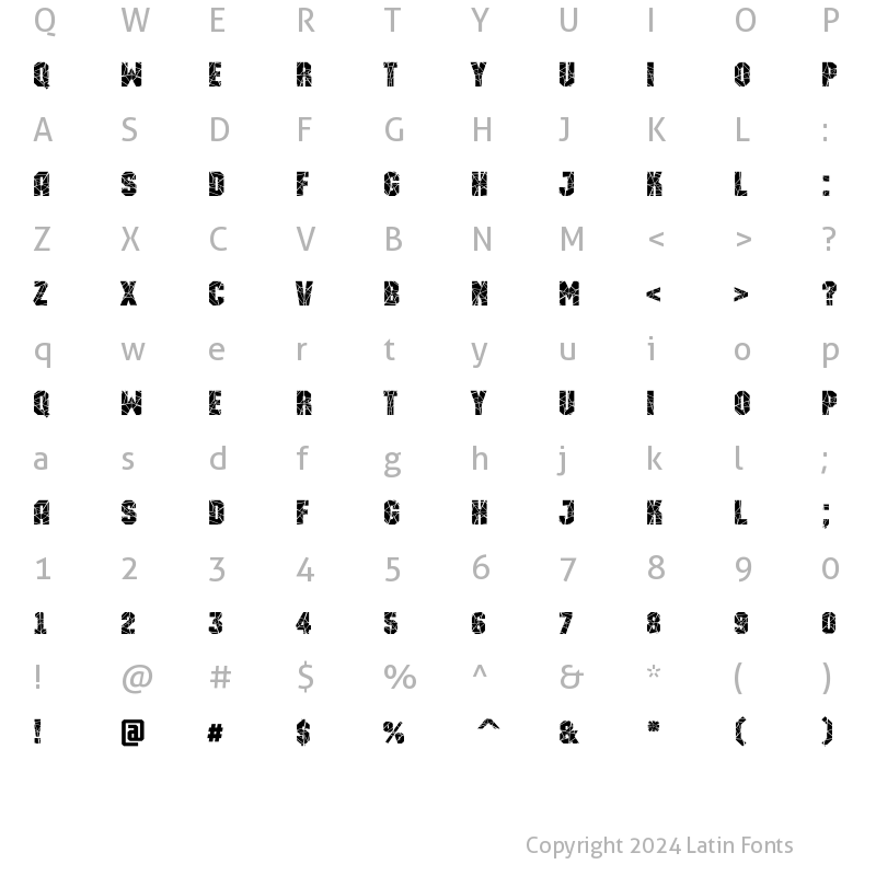 Character Map of a_MachinaOrtoSht Regular