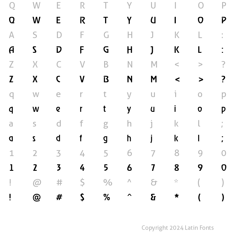 Character Map of a_RewinderMedium Regular