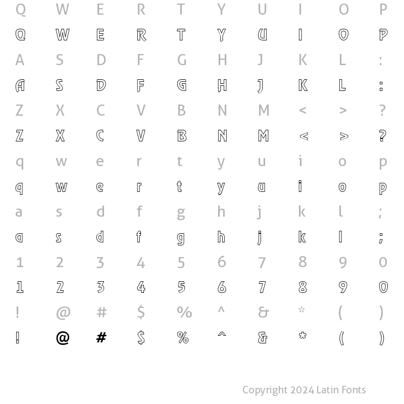 Character Map of a_RewinderOtl Regular