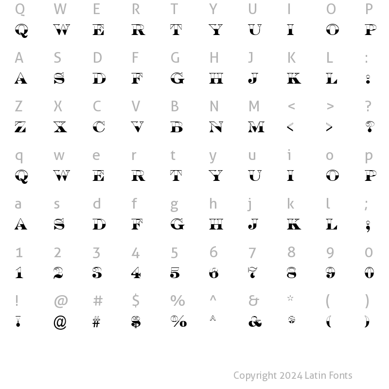 Character Map of a_SeriferTitulB&W Bold