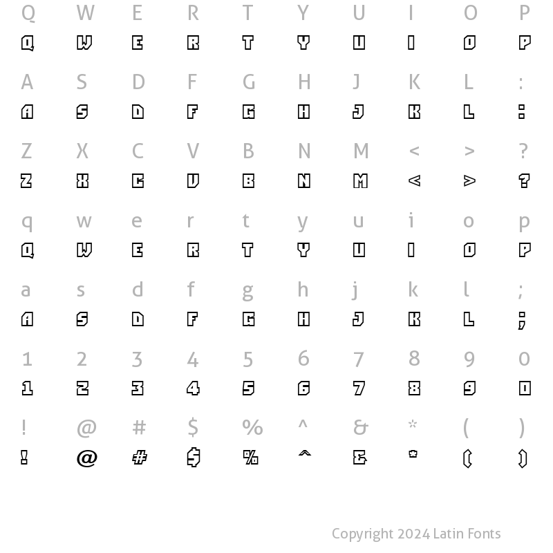 Character Map of a_SimplerClg Regular