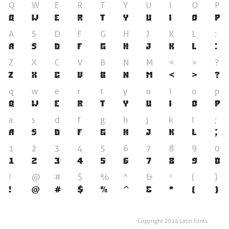 Character Map of a_SimplerCrk Regular