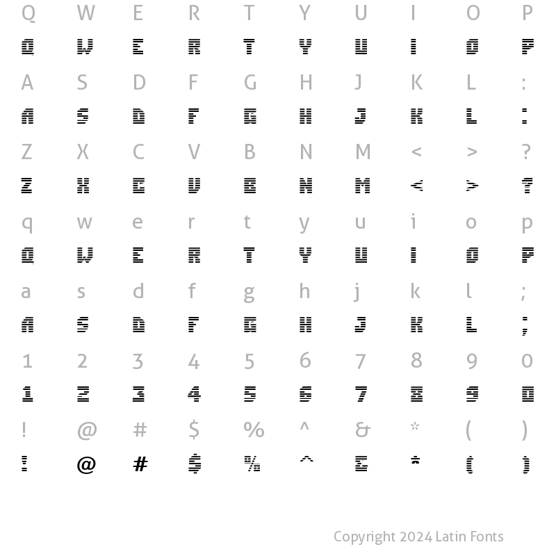 Character Map of a_SimplerMrn Regular