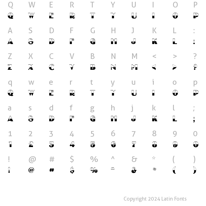 Character Map of a_UncleyTitulB&W Bold