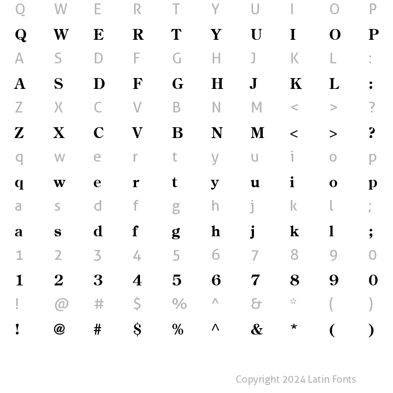 Character Map of AGCenturion Bold