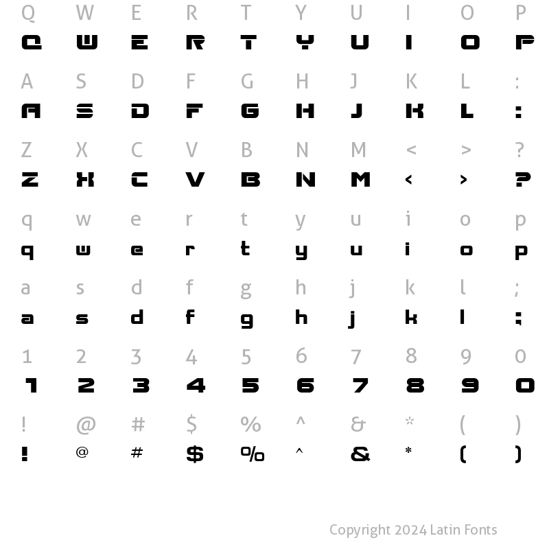 Character Map of Aksent Normal