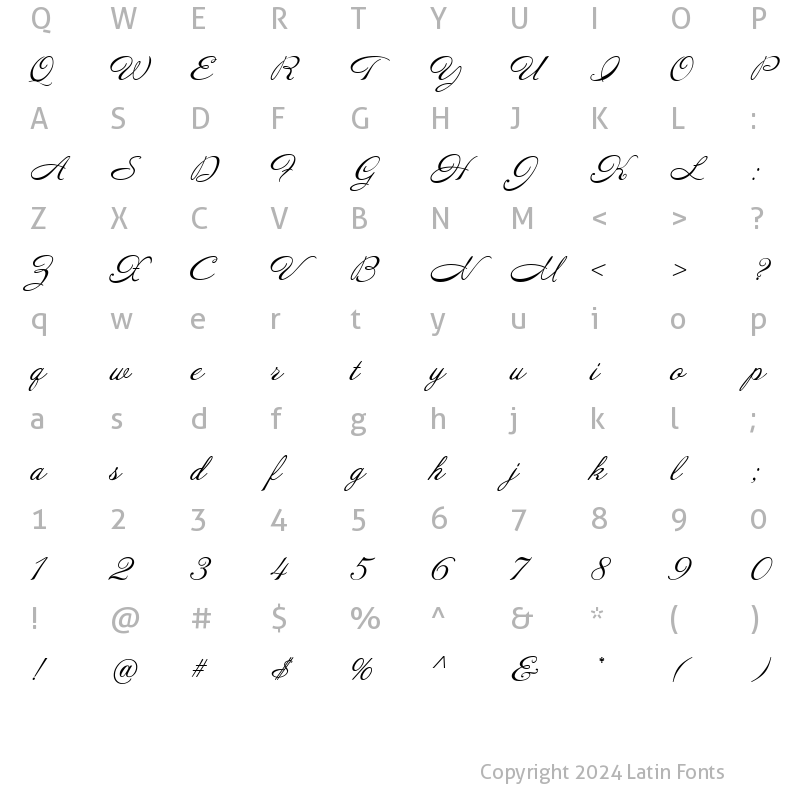 Character Map of Annabelle Regular