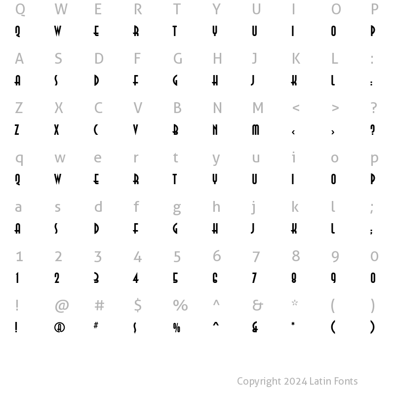 Character Map of AnnaC Bold