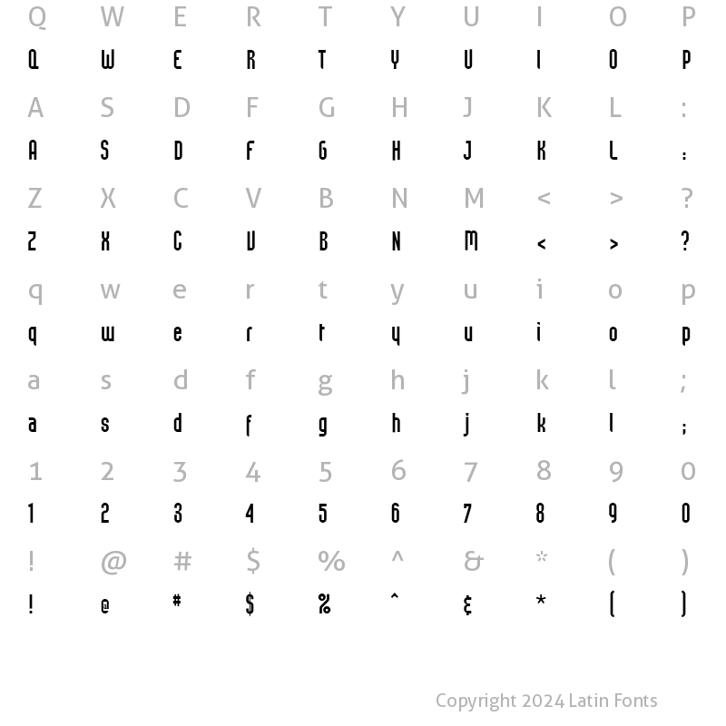 Character Map of Beast vs SpreadTall Regular