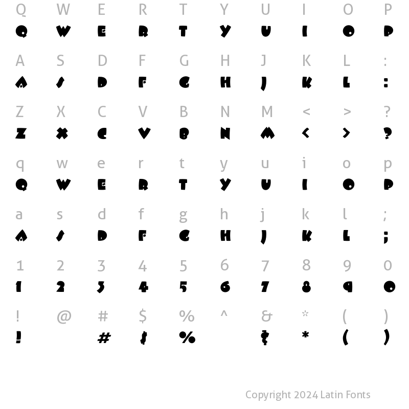 Character Map of BeeskneesC Regular