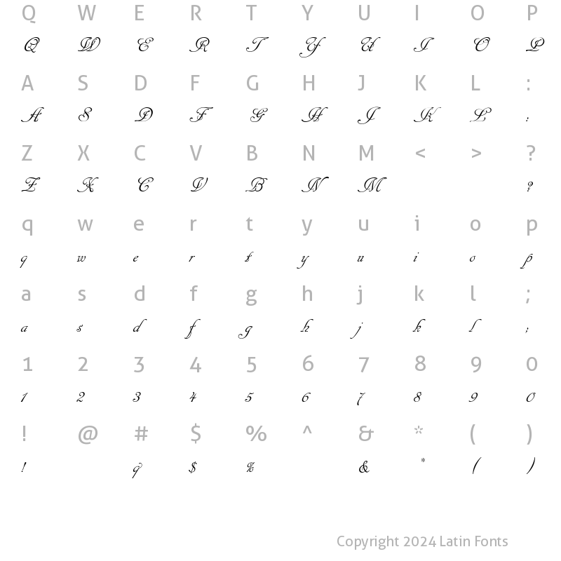 Character Map of Cansellarist Cansellarist