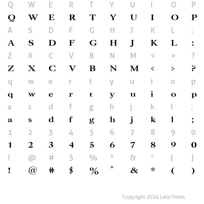 Character Map of CaslonC Bold