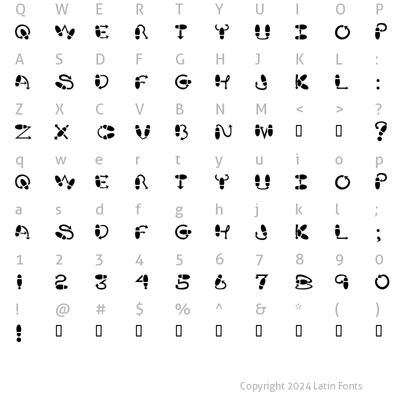 Character Map of DanceStep Regular