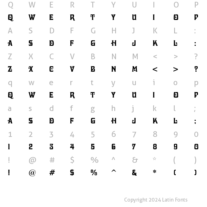 Character Map of DavidaC Regular