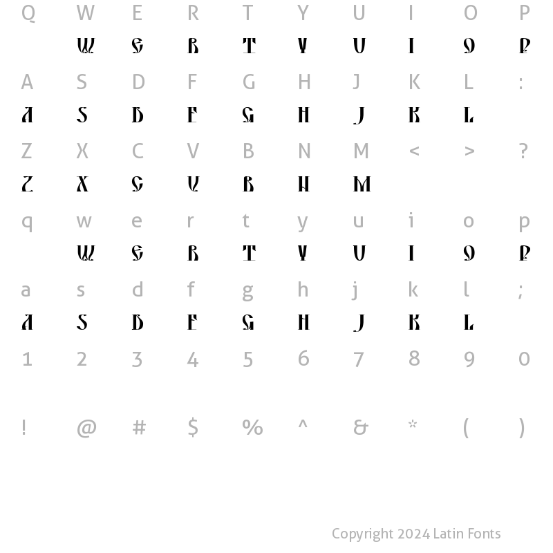 Character Map of DS Yermak_D Regular