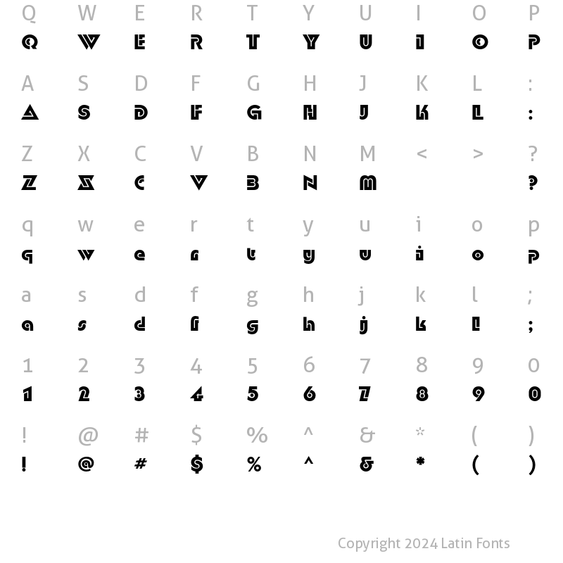 Character Map of DublonC Bold