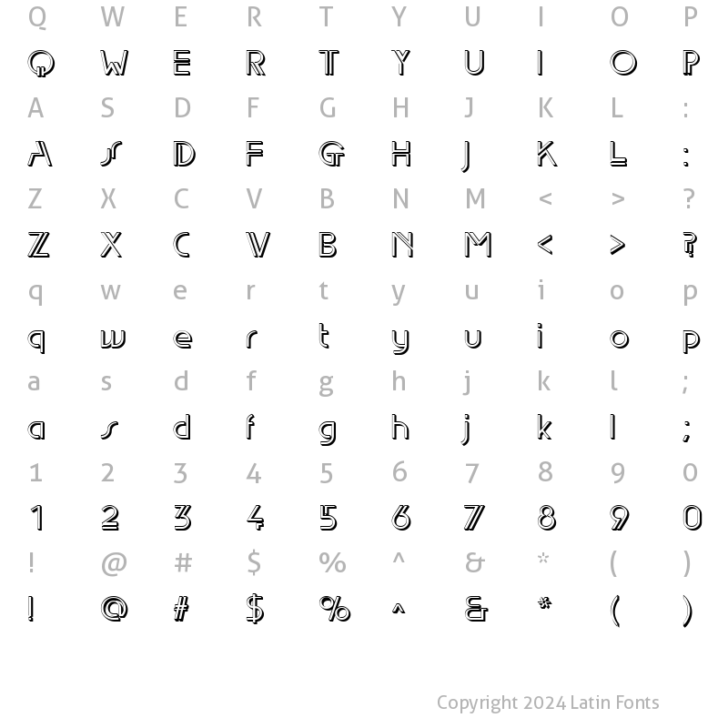 Character Map of EdgeLineShadow Normal