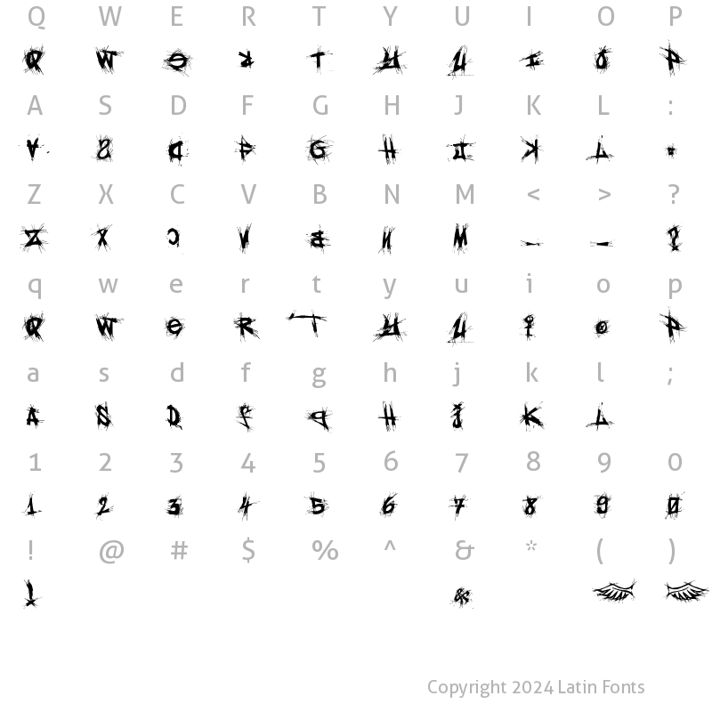 Character Map of el&font gohtic! Regular