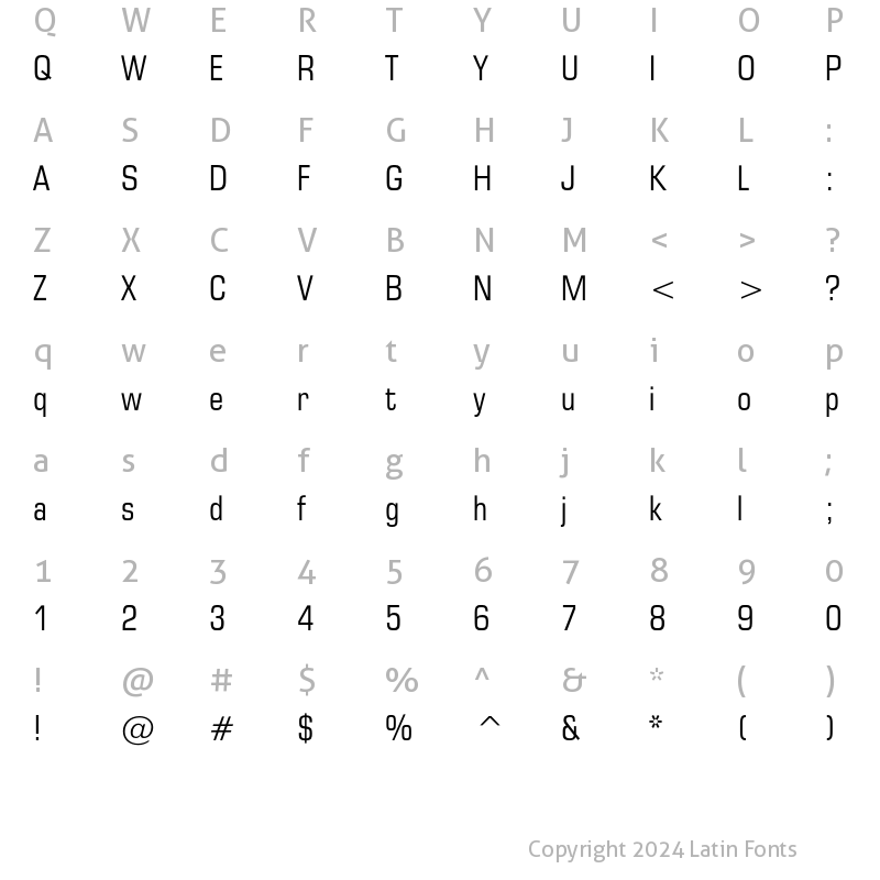 Character Map of EuropeCond Regular