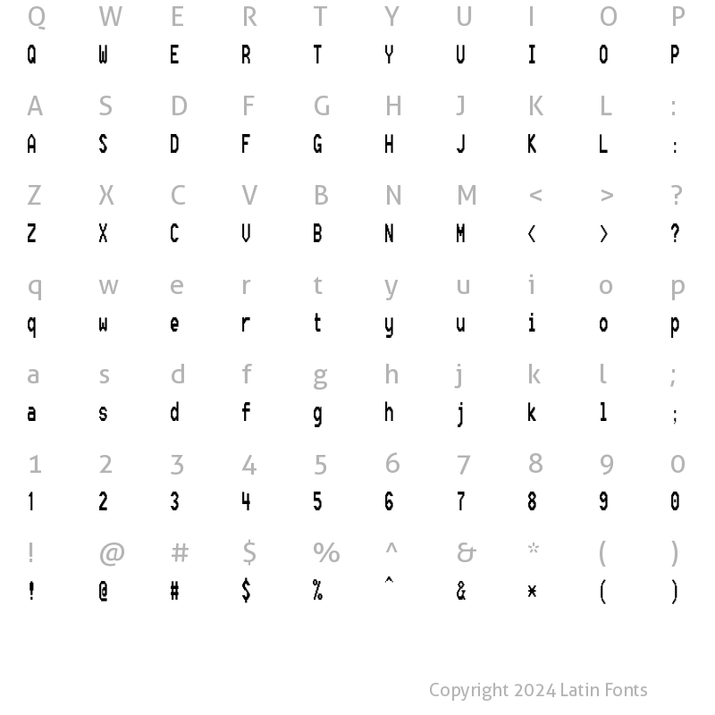 Character Map of FixSysC Regular