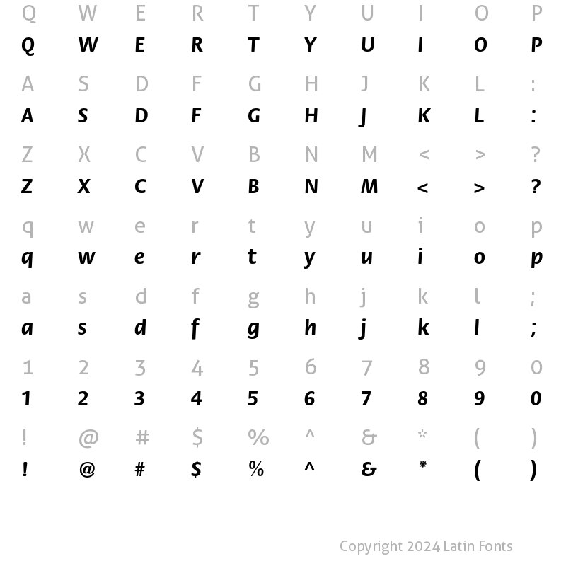 Character Map of FloraC Bold