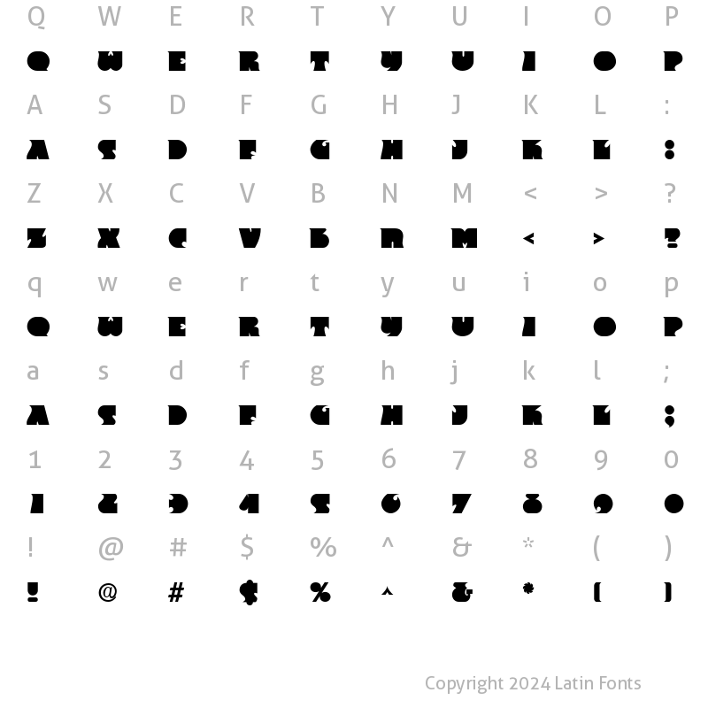 Character Map of Frant Bold