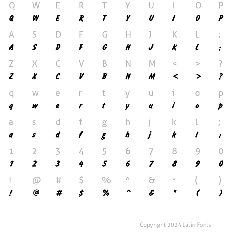 Character Map of InformC Bold