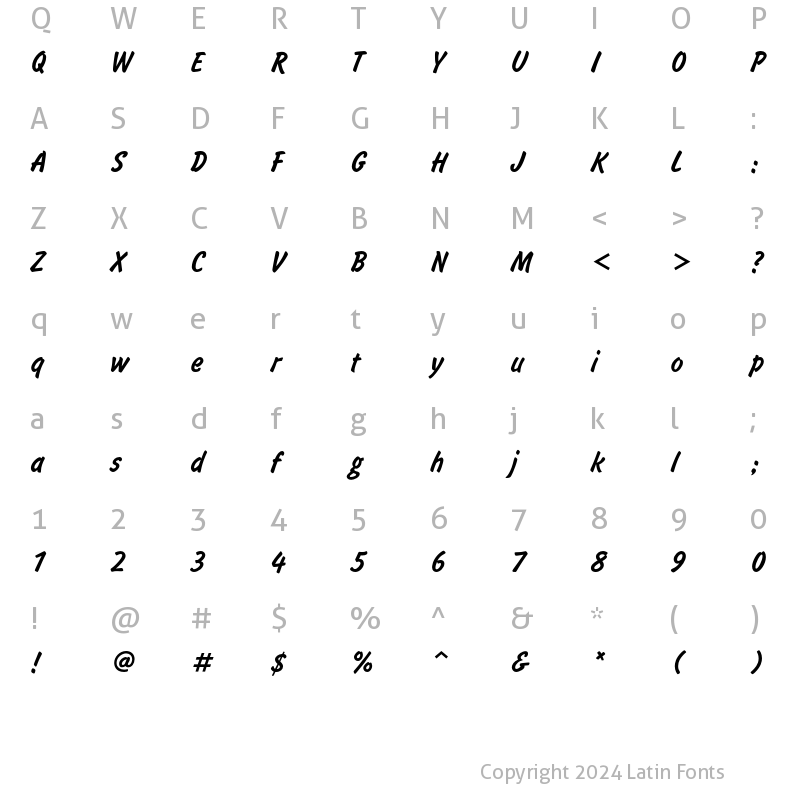 Character Map of InformC Regular