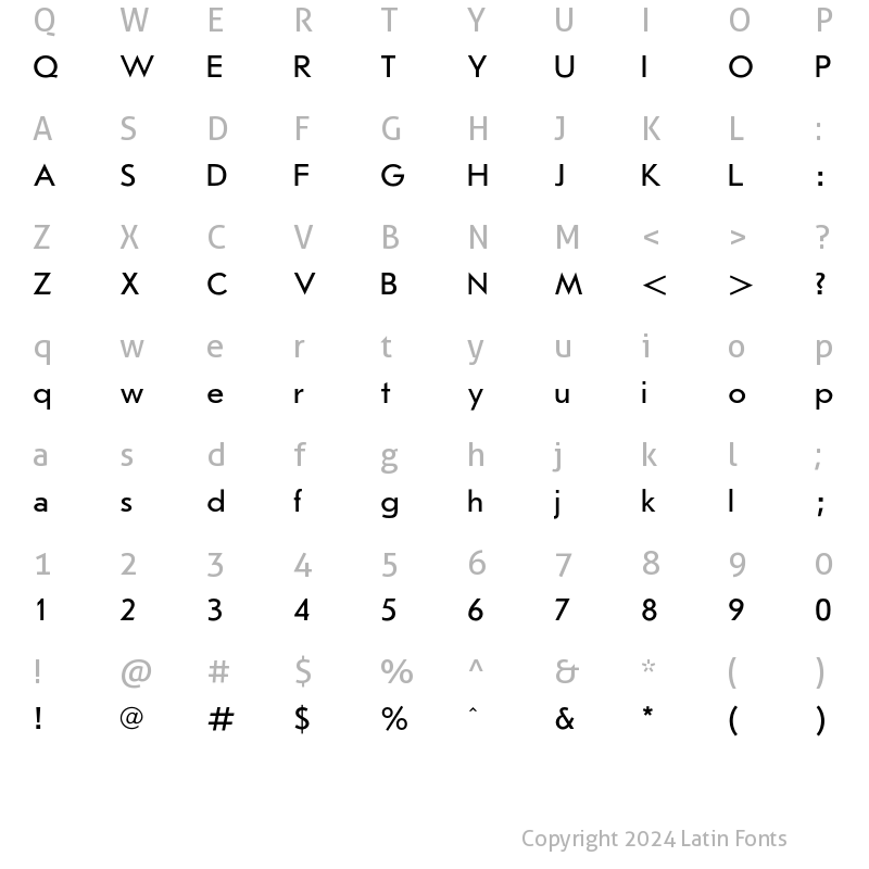 Character Map of JournalSansC Regular