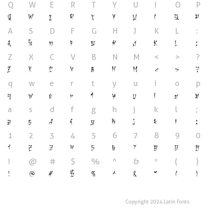 Character Map of Keetano Katakana Regular