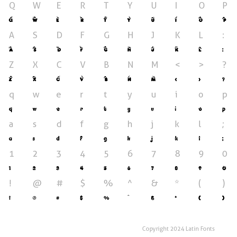 Character Map of Kringle Regular