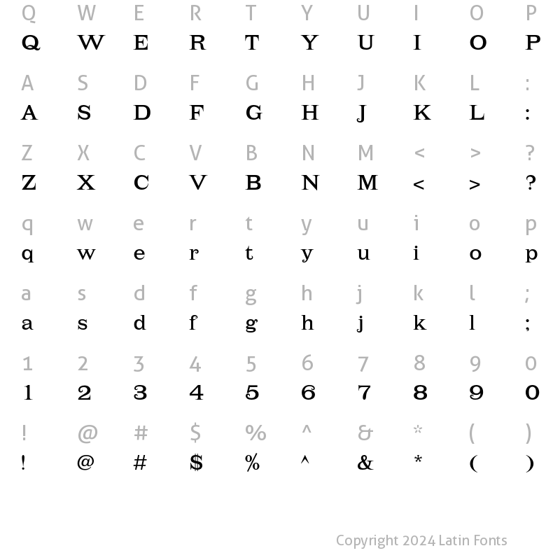 Character Map of LehmannC Regular