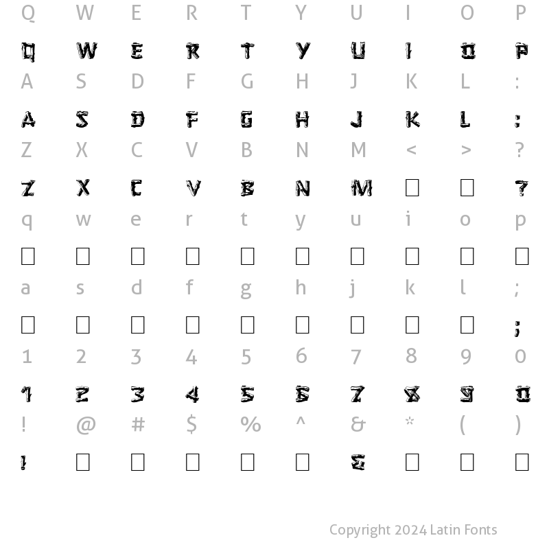 Character Map of Logger Regular