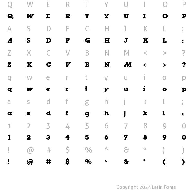 Character Map of LugaAd Bold