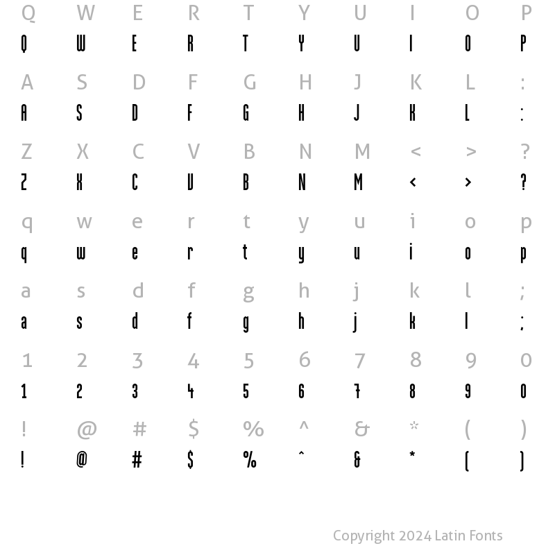 Character Map of MartenCyr Grotesque Regular