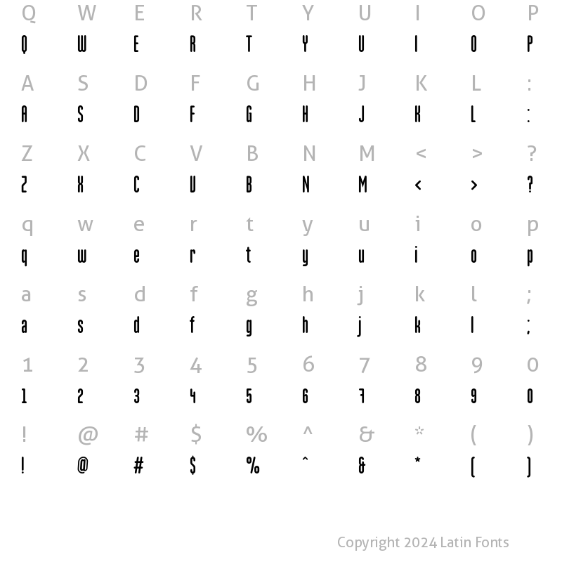 Character Map of MartenCyr Regular