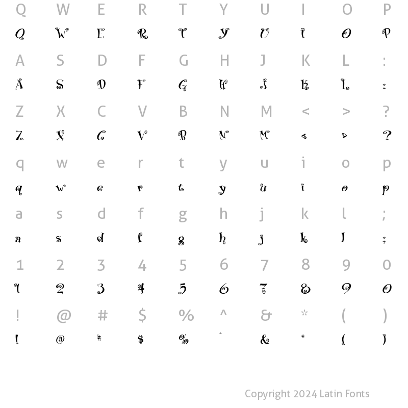 Character Map of Matreshka Regular