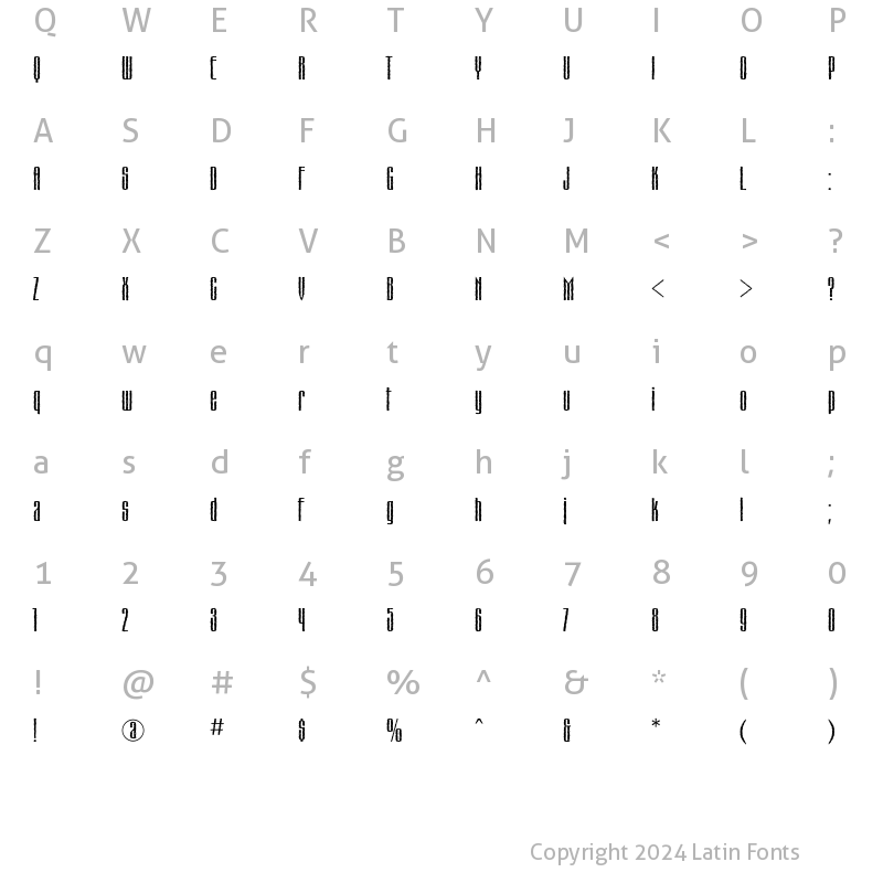 Character Map of MatterhornC Regular