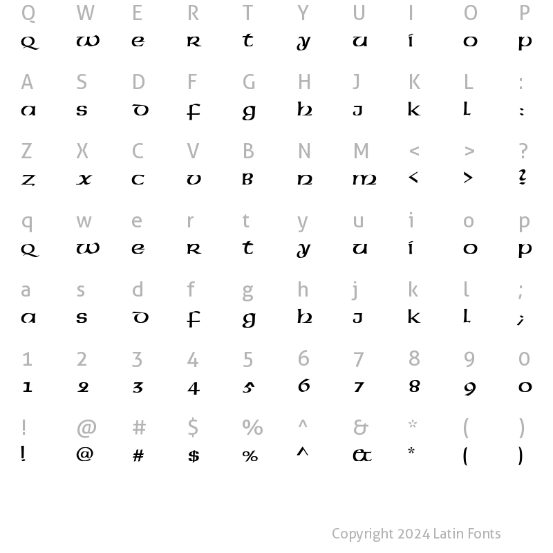 Character Map of McLeudC Regular