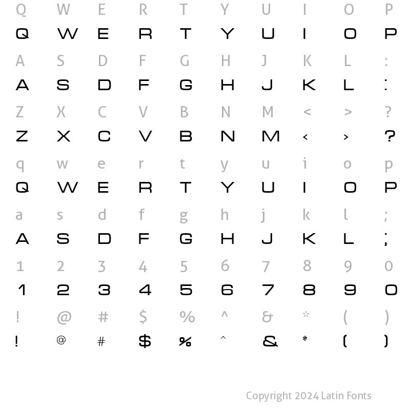 Character Map of Micra Normal