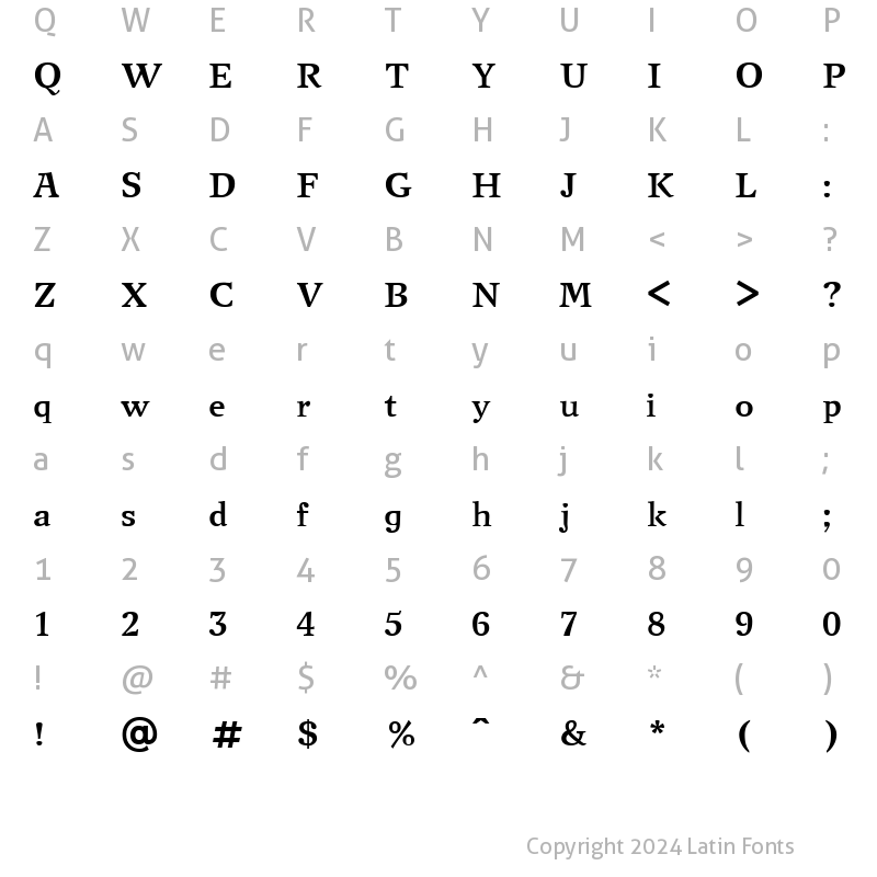 Character Map of NewJournalC Bold