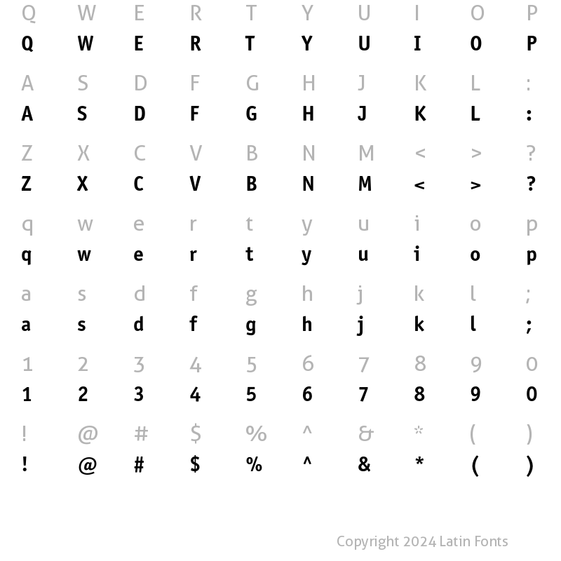 Character Map of OfficinaSansC Bold