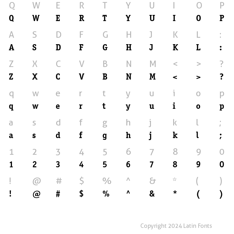 Character Map of OfficinaSerifC Bold