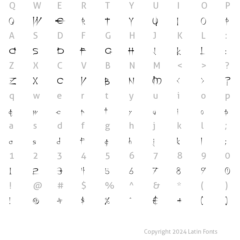 Character Map of Ogilvie Regular