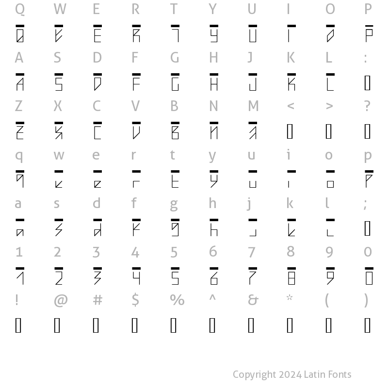 Character Map of Pechkin Regular