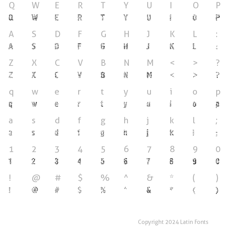 Character Map of Pollock4C Regular