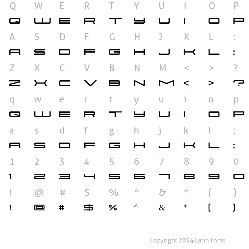 Character Map of Porsche Regular