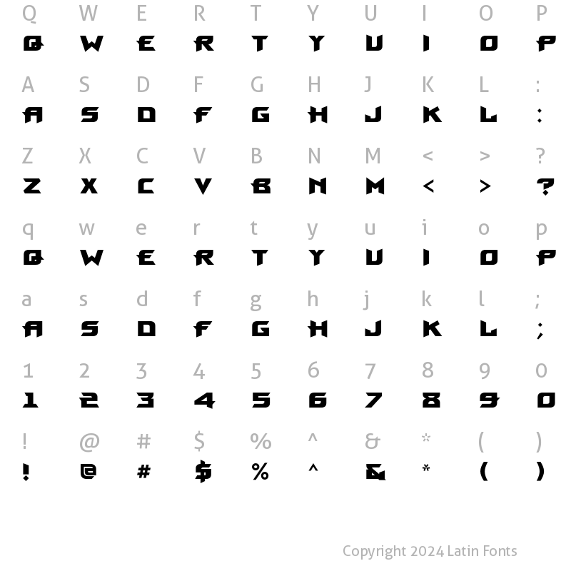 Character Map of ProunBC Bold